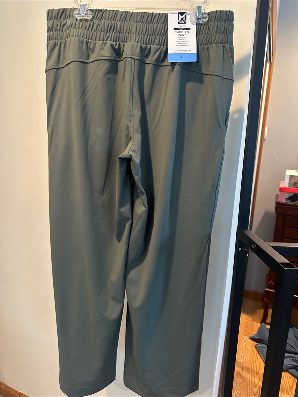 Women’s Members Mark Olive Green Stretch Dress Pants Size L